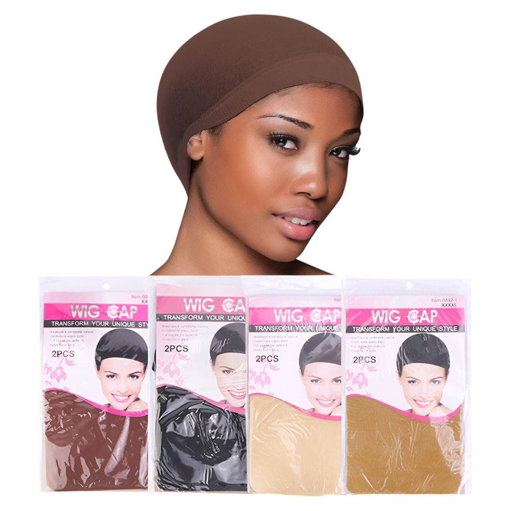 Dreamfix Health & Beauty Dreamfix Wig Cap 2 pieces Per Pack Black/Brown/Dark Brown/Blonde