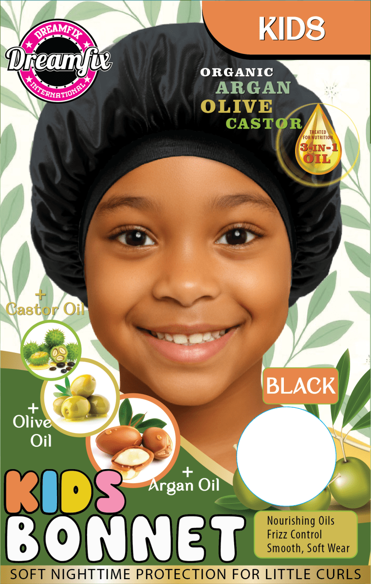 Dreamfix Health & Beauty Kids / Black Dreamfix Organic Argan Olive Castor Bonnet