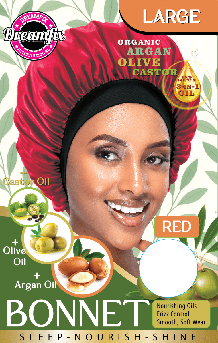 Dreamfix Health & Beauty Large / Red Dreamfix Organic Argan Olive Castor Bonnet