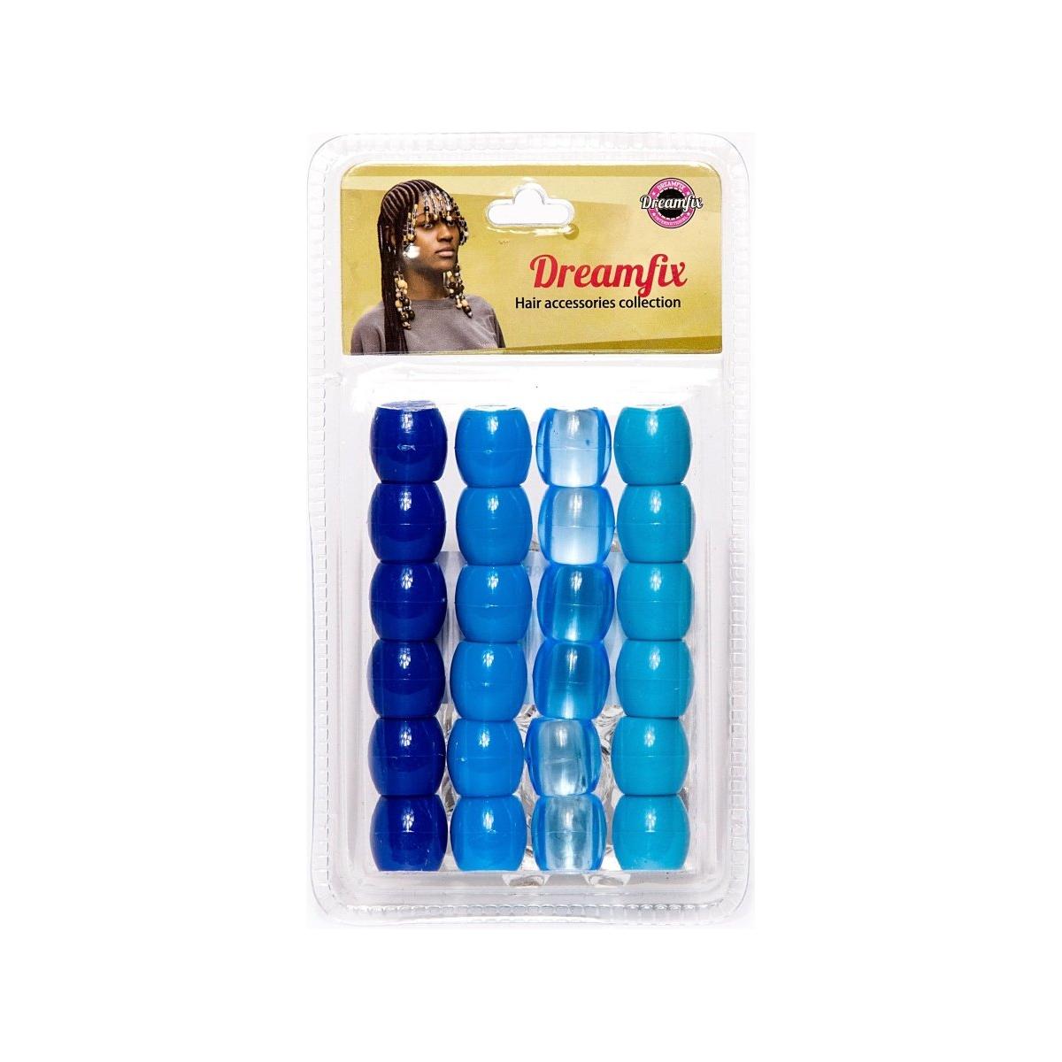 Dreamfix Health & Beauty Mix Blue Dreamfix Large Hole Plastic Hair Beads Kids 24pcs