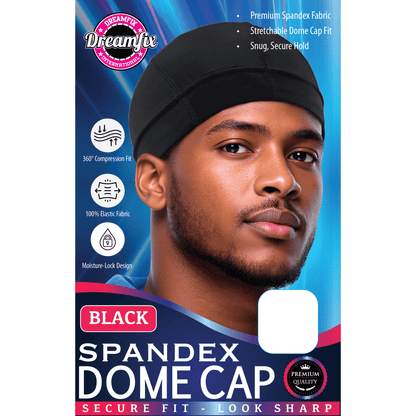 Dreamfix Health & Beauty Spandex Dreamfix Dome Cap Black