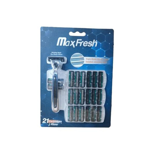 Dreamfix Maxfresh 1 Razor Sweden Stainless Steel With 21 Replaceable Cartridges - Gtworld.de