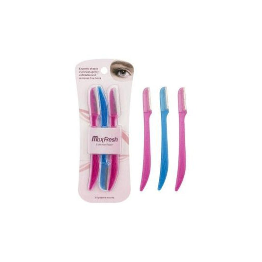 Dreamfix Maxfresh Single Blade Eyebrow Razors 3 Pcs Pink/Blue - Gtworld.de