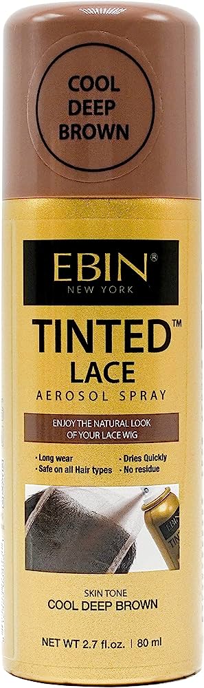 Ebin New York TINTEDLACE SPRAY 80ML-COOL DEEP BROWN Ebin New York Tinted Lace Aerosol Spray 80ml