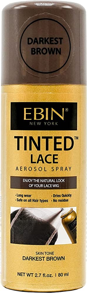 Ebin New York TINTEDLACE SPRAY 80ML-DARKEST BROWN Ebin New York Tinted Lace Aerosol Spray 80ml