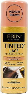 Ebin New York TINTEDLACE SPRAY 80ML-MEDIUM BROWN Ebin New York Tinted Lace Aerosol Spray 80ml