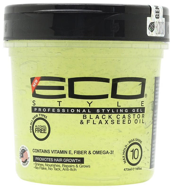 Eco Style Professional Styling Gel Black Castor & Flaxseed Oil 473ml | gtworld.be 