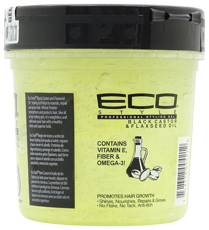 Eco Style Eco Style Professional Styling Gel Black Castor & Flaxseed Oil 473ml