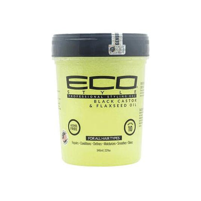 Eco Style Health & Beauty 32oz Eco Style Black Castor & Flaxseed Oil Gel 80oz/32oz/16oz/8oz