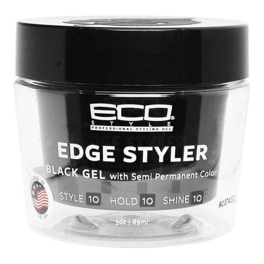 Eco Style Health & Beauty Eco Style - Edge Styler Black Gel With Semi Permanent Color 3 oz