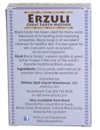 Erzuli Black Soap Lavender 4oz/120g | gtworld.be 