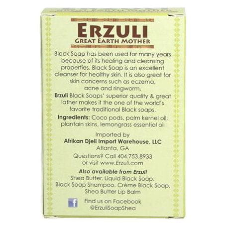 Erzuli Health & Beauty Erzuli Black Soap Lemongrass 4oz/120g