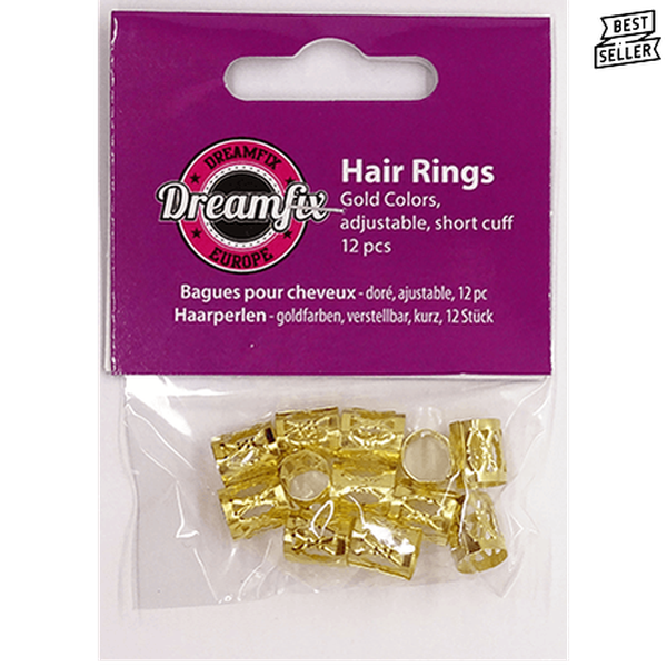 Bagues Pour Cheveux Hair Ring Gold 12pcs. | gtworld.be 