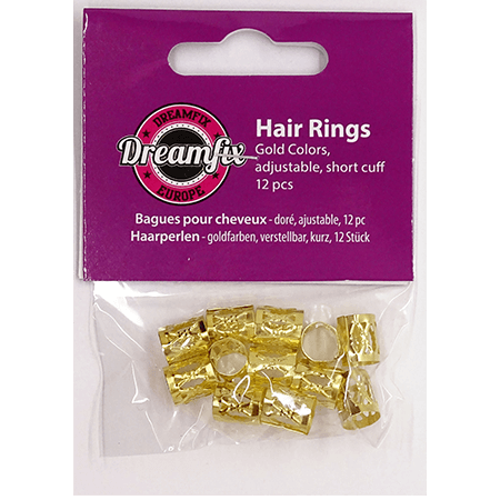 Euro Contact Bagues Pour Cheveux Hair Ring Gold 12pcs.