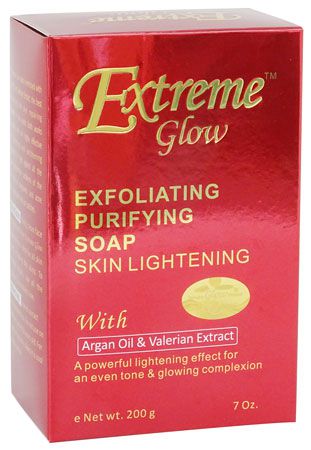 Extreme Glow Extreme Glow Exfoliating Purifying Soap Skin Lightening with Argan Oil & Valeria