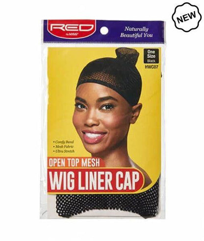 gtworld.be Red By Kiss Open Top Mesh Wig Liner Cap Black