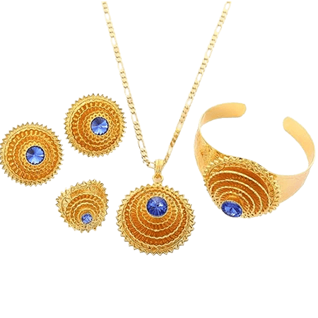 HABESHA Habesha'S Schmuck Jewellery Gold Blue