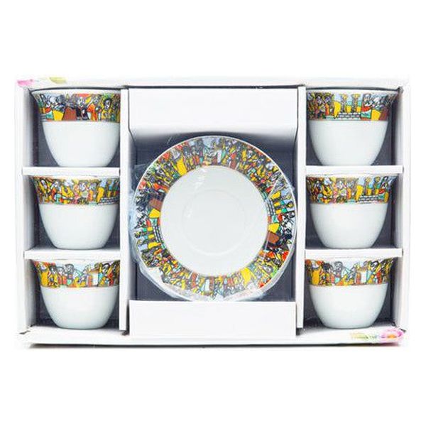 HABESHA Health & Beauty Coffee cups and coasters set of 6 decor Saba