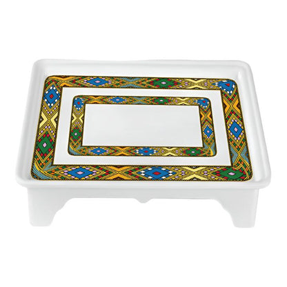 HABESHA Health & Beauty Habesha Shewhat Melamine coffee table Mid 601 37x28x5.8cm pattern/Illustration