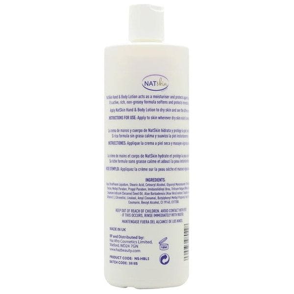 HAZ Health & Beauty NATskin Hand & Body Lotion 500ml