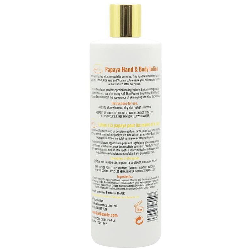 HAZ Health & Beauty NATskin Hand & Body Lotion 500ml