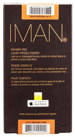Iman Iman Luxury Pressed Powder Clay Medium Dark 10g