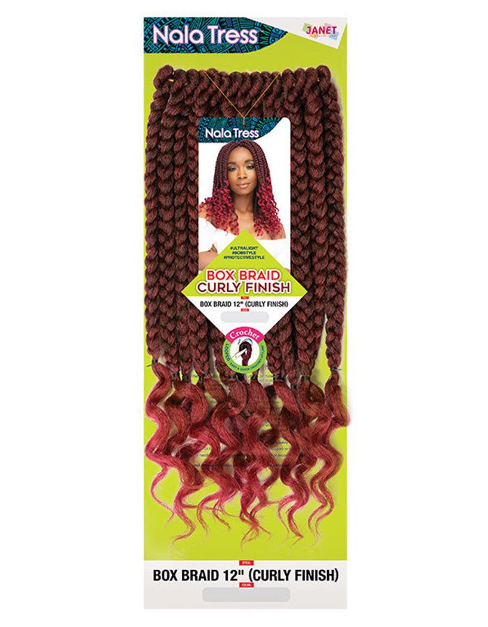 Janet Collection Janet Collection Box Braid Curly Finish 12" Synthetic Hair