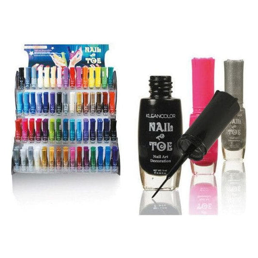 Kleancolor Health & Beauty Kleancolor DISPLAY Nail To Toe 60 Color Mixed Nail Art Decoration