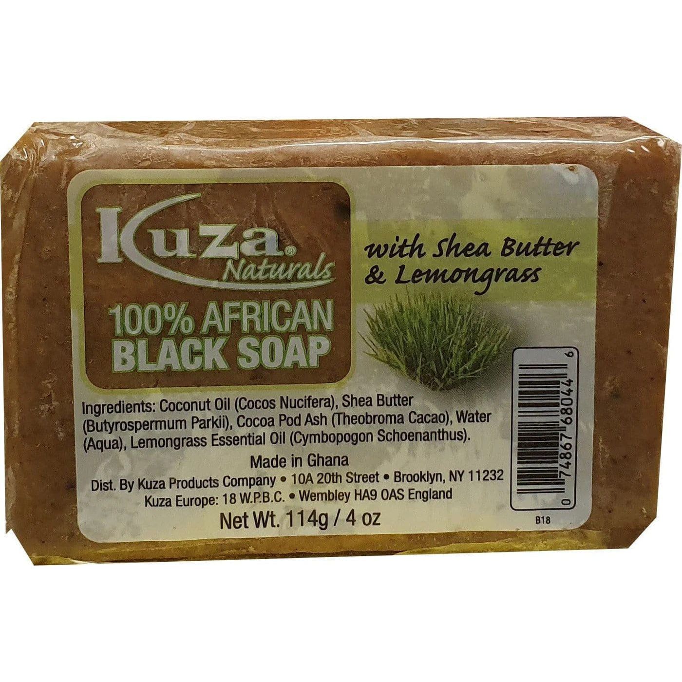 Kuza 100% African Black With Shea Butter & Lemongrass 4 oz