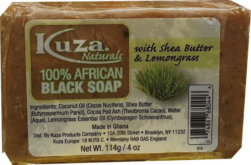 Kuza Kuza 100% African Black With Shea Butter & Lemongrass 4 oz
