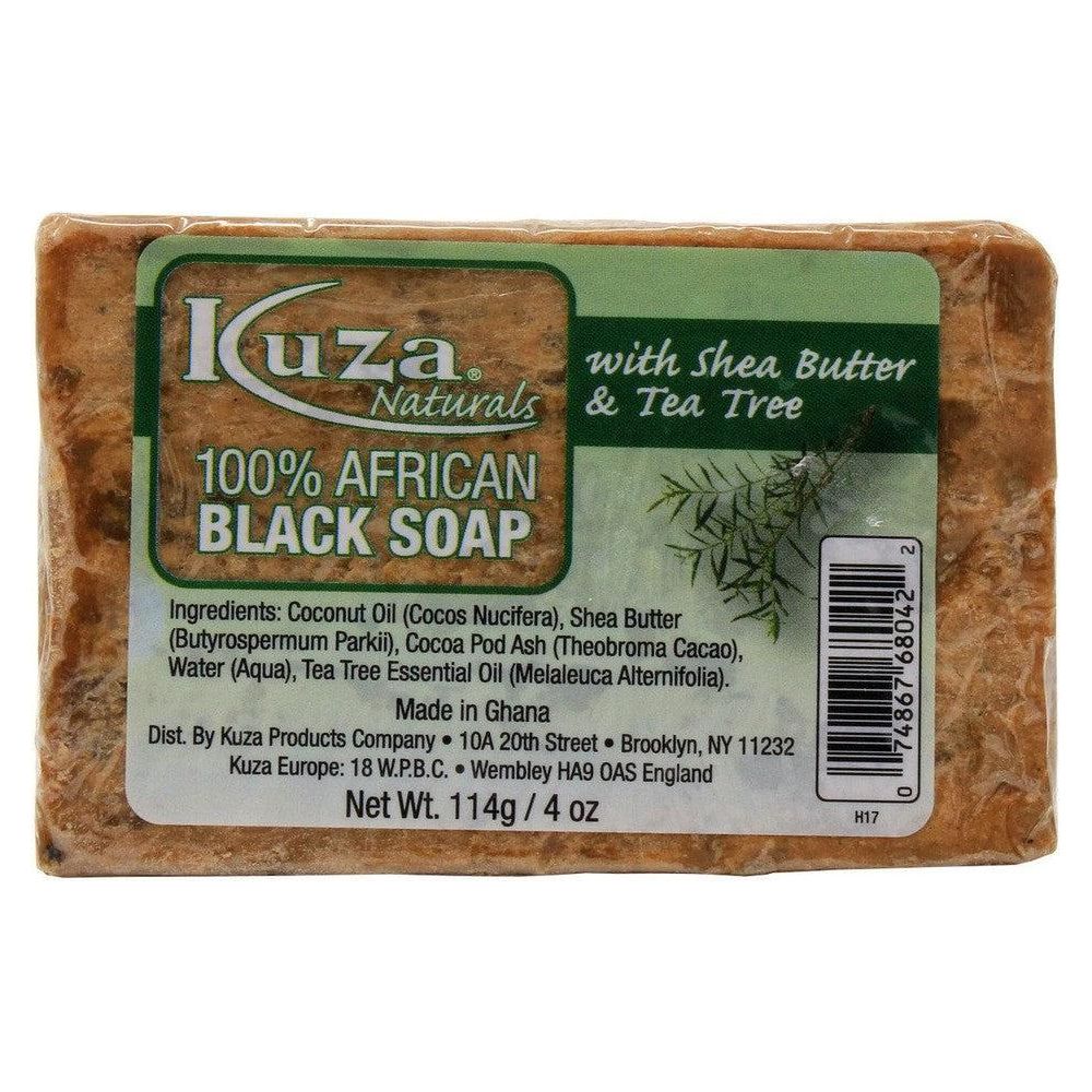 Kuza 100% African Black With Shea Butter & Tea Tree 4 oz