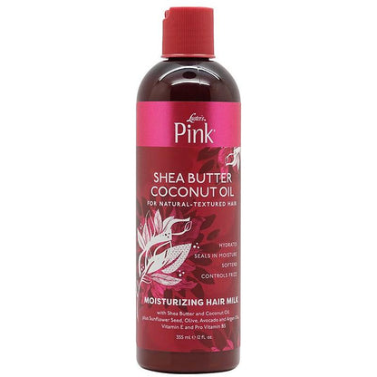 Pink Shea Butter Kokosnussöl Feuchtigkeitsspendende Haarmilch 355ml