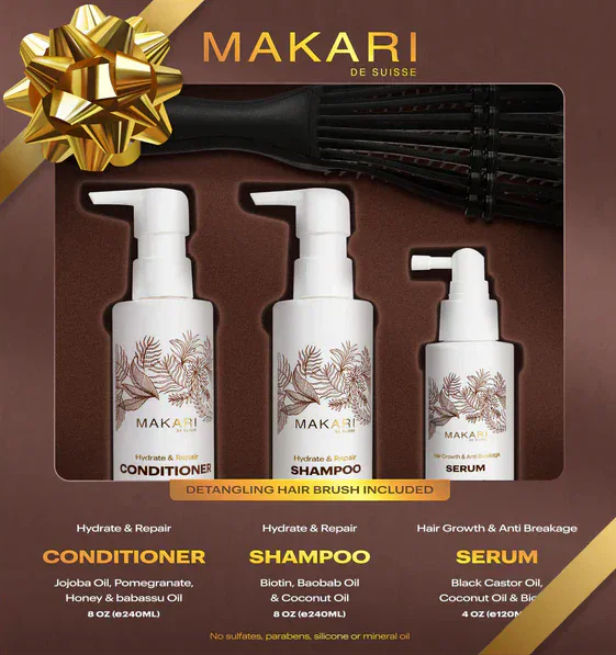 Makari Health & Beauty MAKARI - Coffret de soins capillaires Hydratant et Réparateur