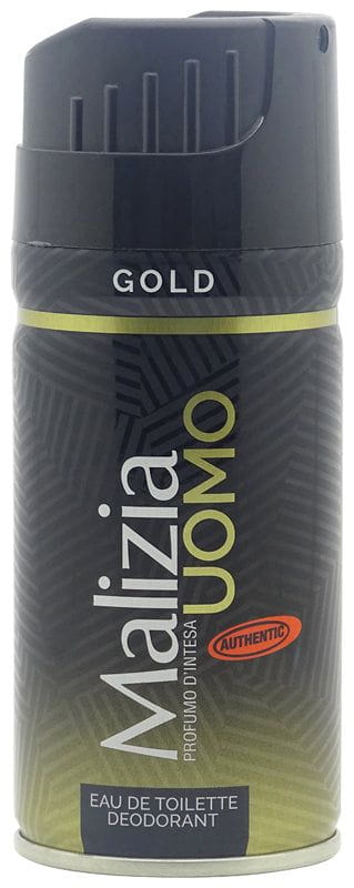 Malizia Malizia Uomo Eau de Toilette Deodorant Gold 150ml