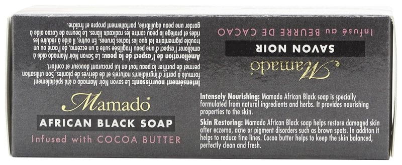 Mamado Mamado African Black Soap Infused with Cocoa Butter 200g