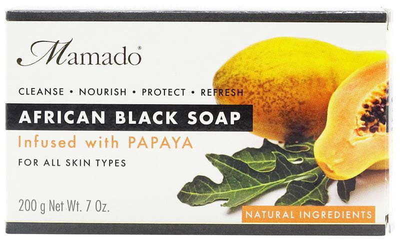 Mamado Mamado African Black Soap Infused with Papaya 200g