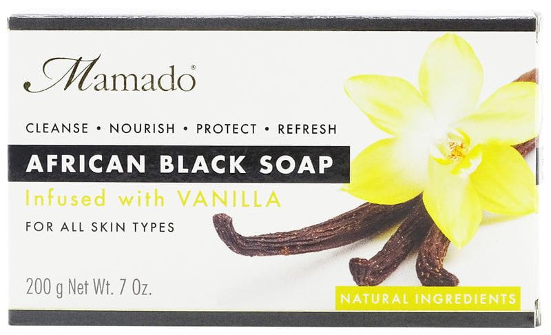Mamado Mamado African Black Soap Infused with Vanilla 200g