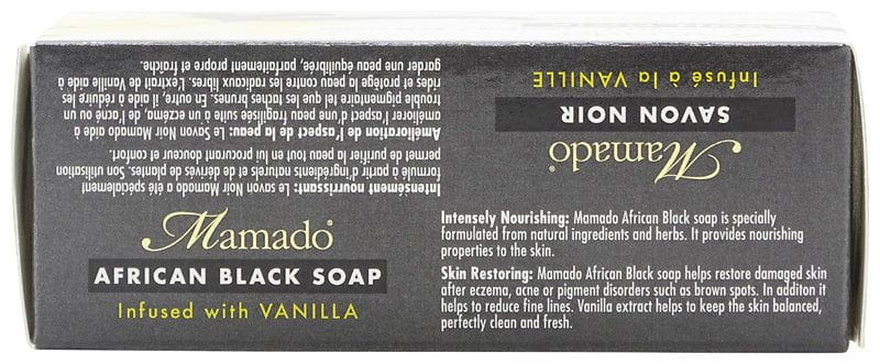 Mamado Mamado African Black Soap Infused with Vanilla 200g