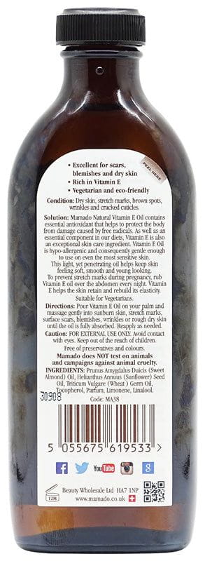 Mamado Mamado Natural Vitamin E Oil 150ml