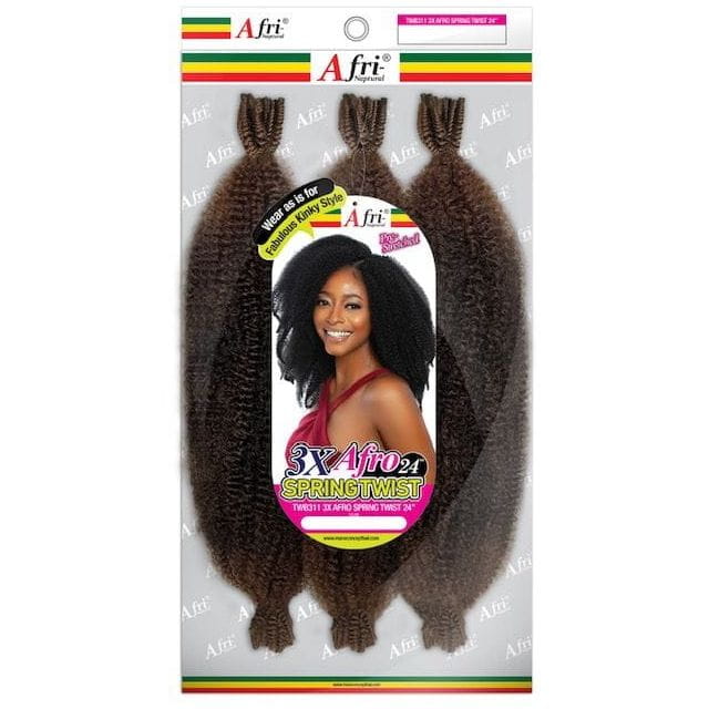 Mane Concept Health & Beauty Mane Concept Afri-Naptural 3X Afro Spring Twist  Cheveux synthétiques 16" / 24"