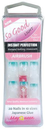 MayQueen Nails 16219  So Good Light Instant Perfection Airbrush 20 Nails In 10 Sizes
