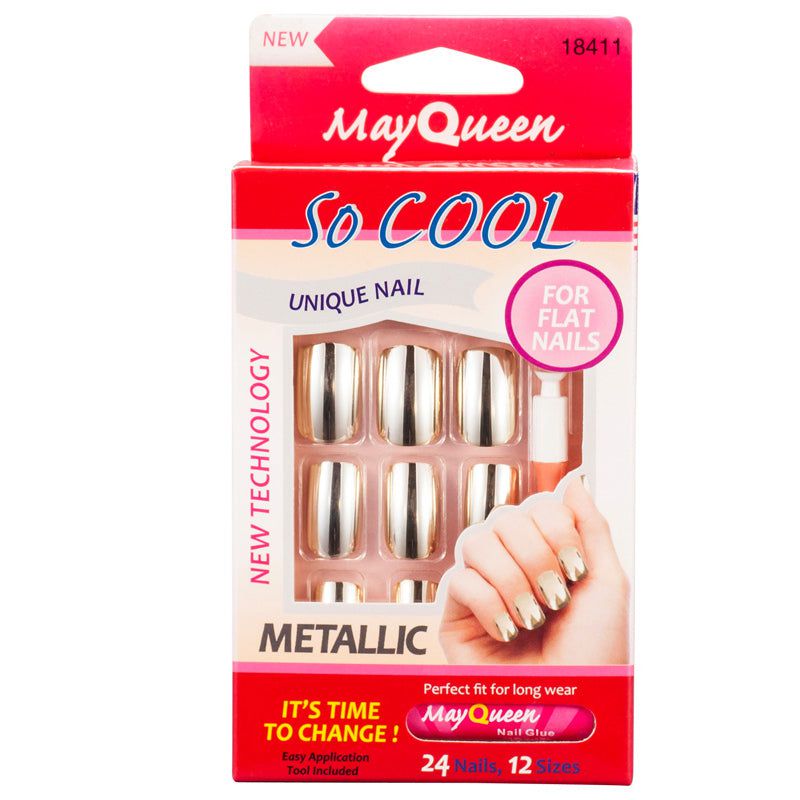 MayQueen So Cool Unique Nail Metallic For Flat Nails - Nails 18411