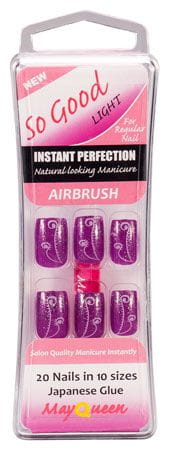 MayQueen So Good Light Instant Perfection Natural Looking Manicure Airbrush 20 Nails In 1