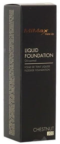 MiMax Mimax Liquid Foundation J02 Chestnut 30ml MiMax MakeUp Liquid Foundation 30ml