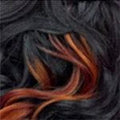 ModelModel Schwarz-Mahagony Mix #GD Ruby Model Model Over Bang Lace Part Wig Fliss Synthetic Hair