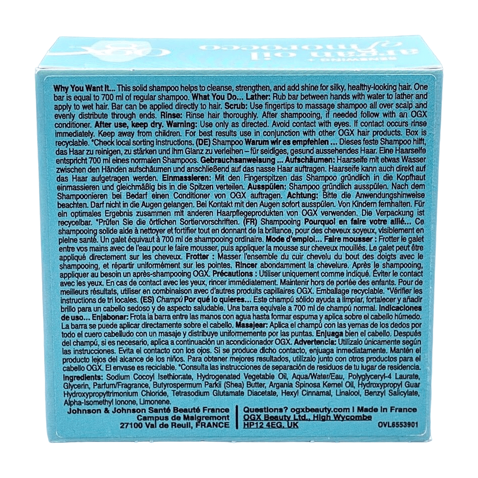 OGX Health & Beauty OGX Argan Oil Of Morocco Shampoo Bar 80 g