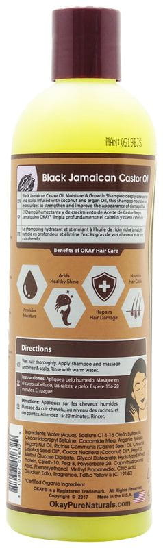 Okay Okay Black Jamaican Castor Oil Shampoo Moisture & Growth 355ml