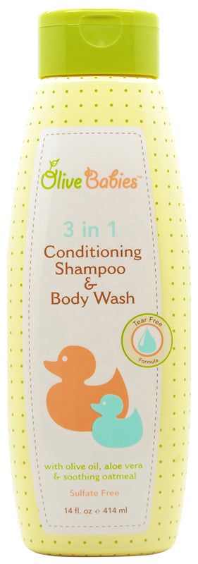 Olive Babies Olive Babies 3 in 1 Conditioning Shampoo & Body Wash 414ml