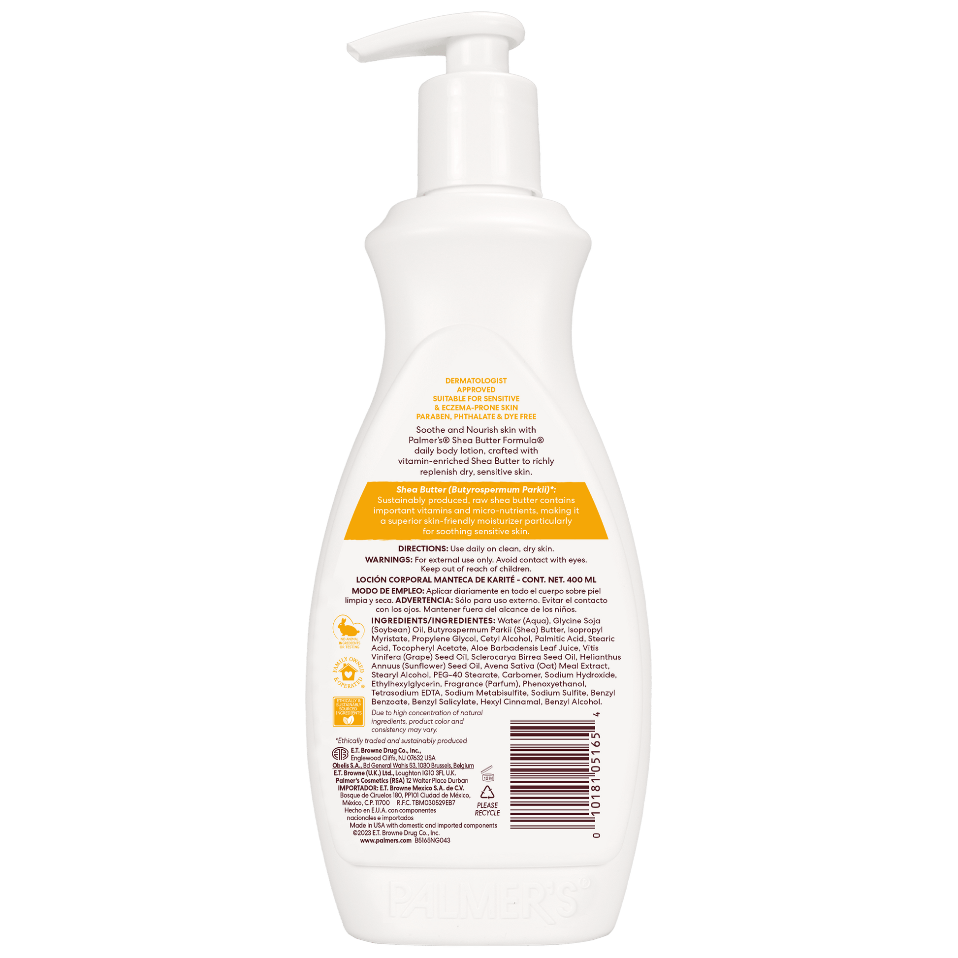 Palmer's Health & Beauty Palmer’s – Lait Corps au Beurre de Karité Brut 250ml / 400ml