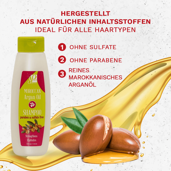 Marokkanisches Arganöl Shampoo Paraben & Sulfat frei 414ml | gtworld.be 